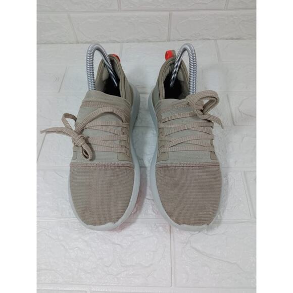 Under Armour UA Womens Vibe Elastic Slip On Lace Up Sneakers Beige Size 7 - Picture 4 of 9